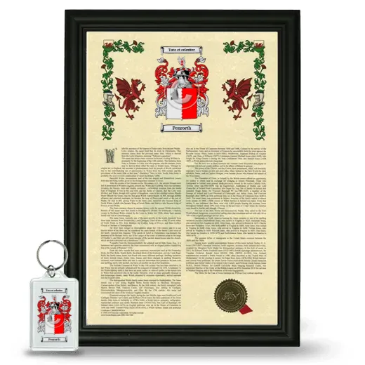 Penrorth Framed Armorial History and Keychain - Black