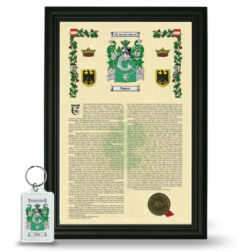 Penser Framed Armorial History and Keychain - Black