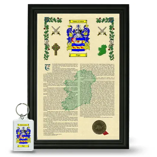 Pepe Framed Armorial History and Keychain - Black