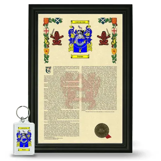 Pertus Framed Armorial History and Keychain - Black