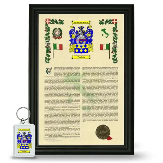 Picciolo Framed Armorial History and Keychain - Black