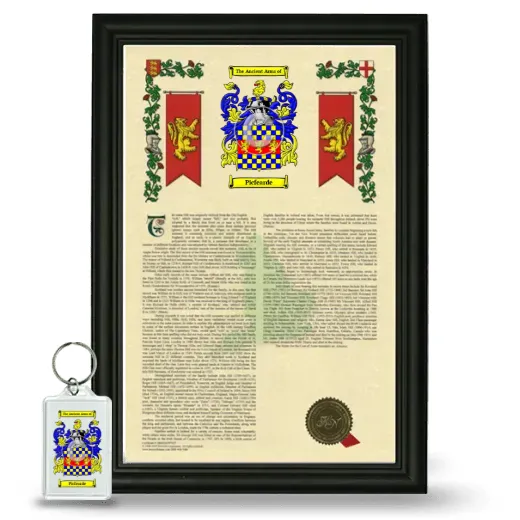 Picfearde Framed Armorial History and Keychain - Black