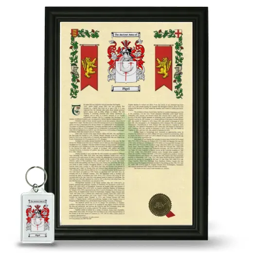 Pigel Framed Armorial History and Keychain - Black
