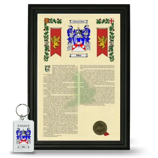 Pillen Framed Armorial History and Keychain - Black