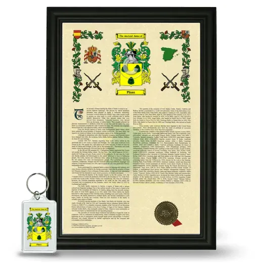 Pinas Framed Armorial History and Keychain - Black