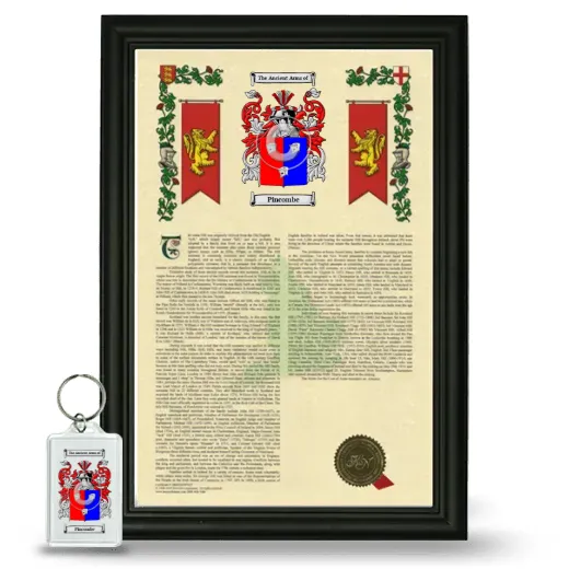 Pincombe Framed Armorial History and Keychain - Black