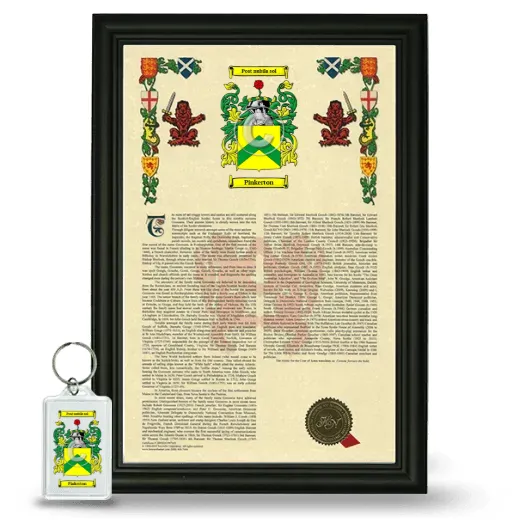 Pinkerton Framed Armorial History and Keychain - Black