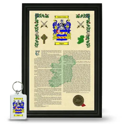 Pipper Framed Armorial History and Keychain - Black