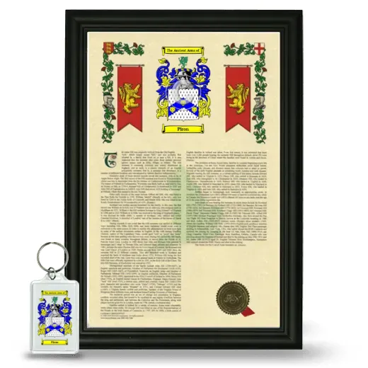 Piron Framed Armorial History and Keychain - Black