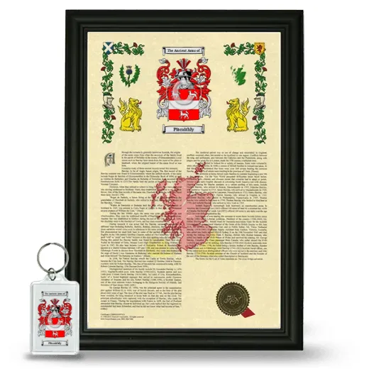 Pitcaithly Framed Armorial History and Keychain - Black