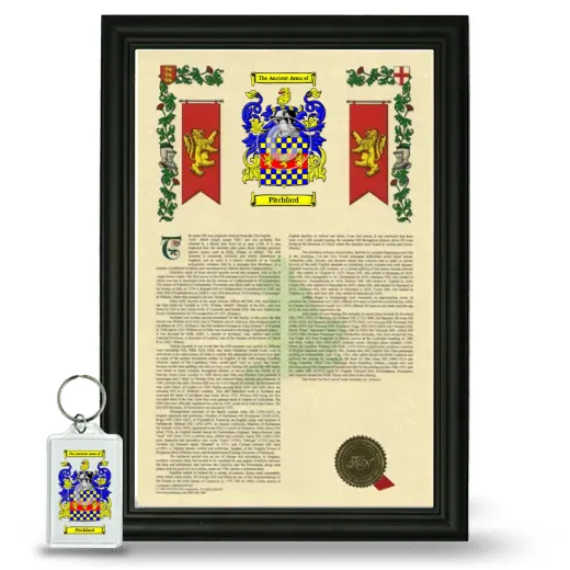 Pitchfard Framed Armorial History and Keychain - Black
