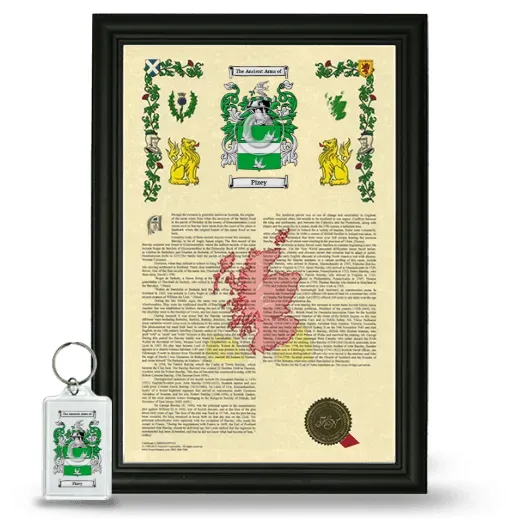 Pizey Framed Armorial History and Keychain - Black