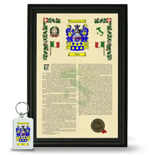 Pizzo Framed Armorial History and Keychain - Black