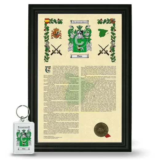 Plaza Framed Armorial History and Keychain - Black