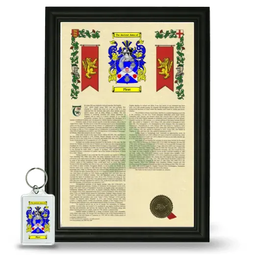 Pleat Framed Armorial History and Keychain - Black