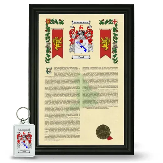 Plend Framed Armorial History and Keychain - Black
