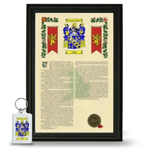 Polian Framed Armorial History and Keychain - Black