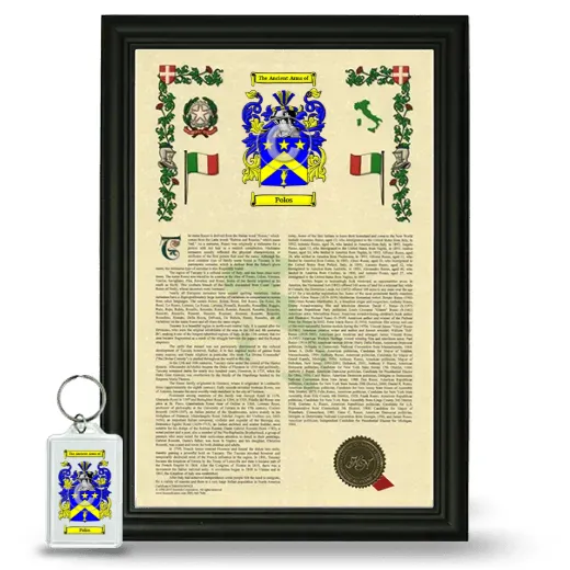 Polos Framed Armorial History and Keychain - Black