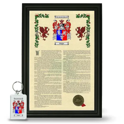 Proger Framed Armorial History and Keychain - Black