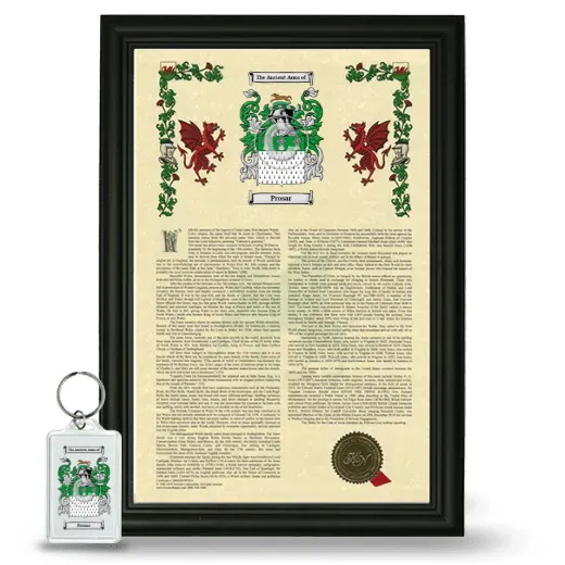 Prosar Framed Armorial History and Keychain - Black