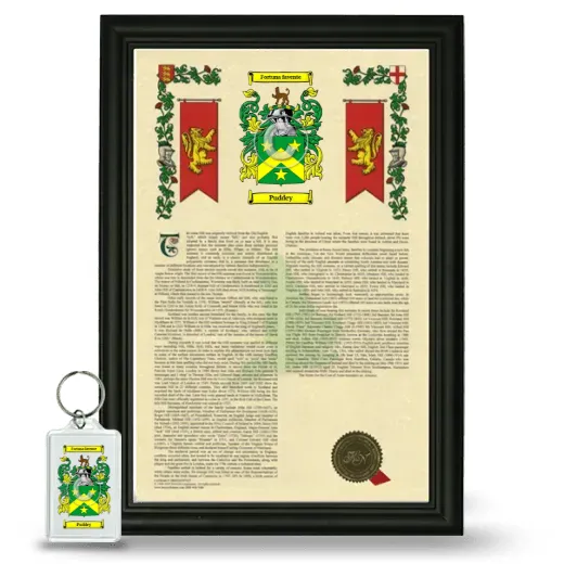 Puddey Framed Armorial History and Keychain - Black