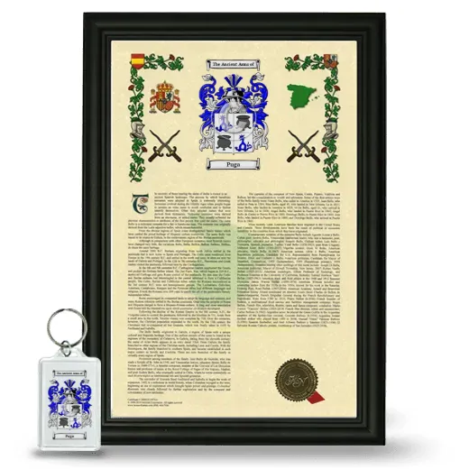 Puga Framed Armorial History and Keychain - Black