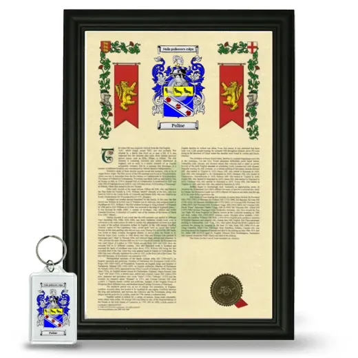 Puline Framed Armorial History and Keychain - Black