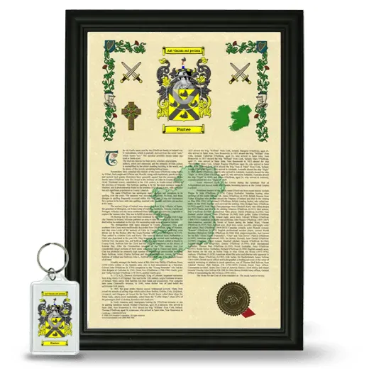 Purtee Framed Armorial History and Keychain - Black