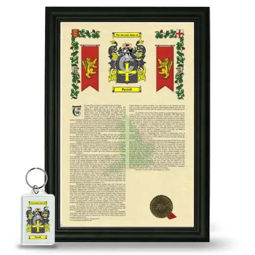 Pycroft Framed Armorial History and Keychain - Black