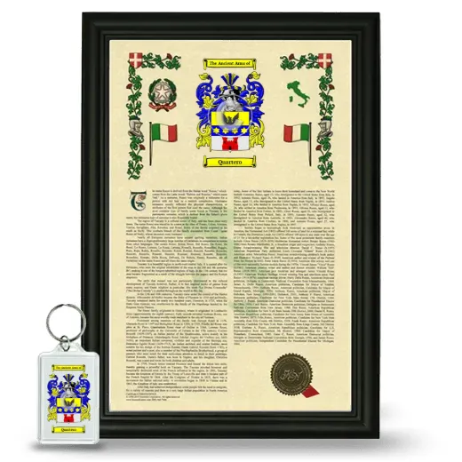 Quartero Framed Armorial History and Keychain - Black