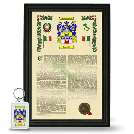 Quartullo Framed Armorial History and Keychain - Black