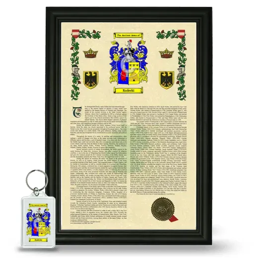 Radecki Framed Armorial History and Keychain - Black