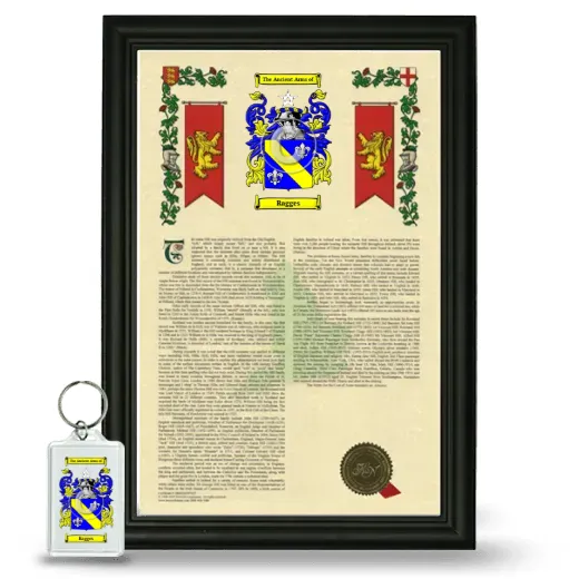 Ragges Framed Armorial History and Keychain - Black