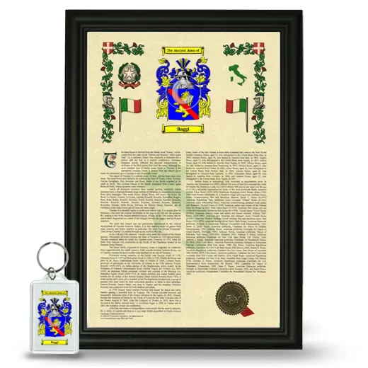 Raggi Framed Armorial History and Keychain - Black