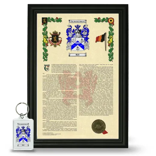 Rait Framed Armorial History and Keychain - Black