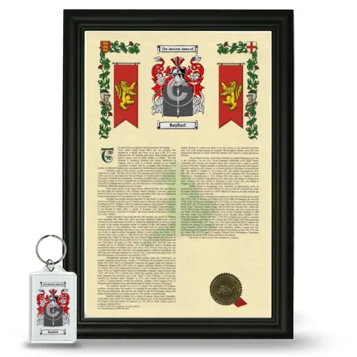 Rayford Framed Armorial History and Keychain - Black