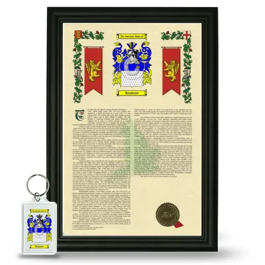 Raymore Framed Armorial History and Keychain - Black