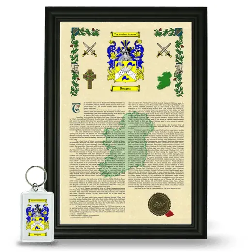 Reagen Framed Armorial History and Keychain - Black