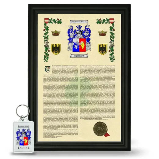 Regenhardt Framed Armorial History and Keychain - Black