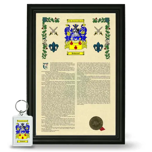 Reimund Framed Armorial History and Keychain - Black