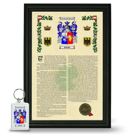 Reineke Framed Armorial History and Keychain - Black