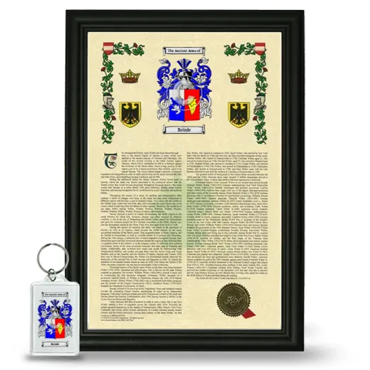 Reinle Framed Armorial History and Keychain - Black