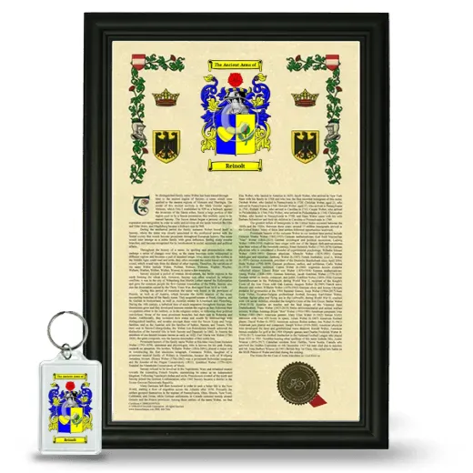 Reinolt Framed Armorial History and Keychain - Black