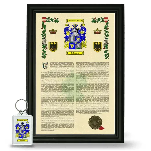 Reisinger Framed Armorial History and Keychain - Black