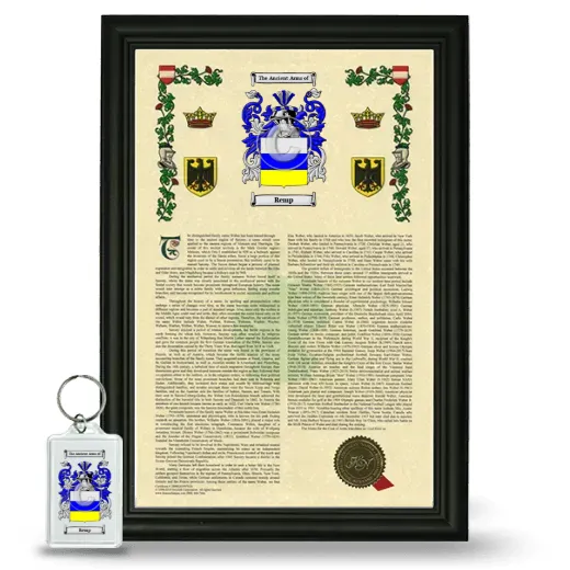 Remp Framed Armorial History and Keychain - Black