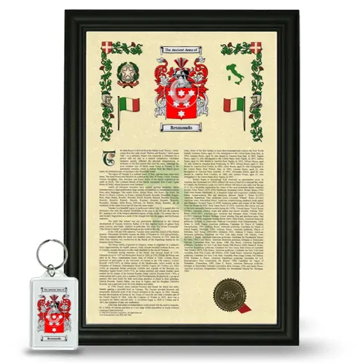 Resmondo Framed Armorial History and Keychain - Black