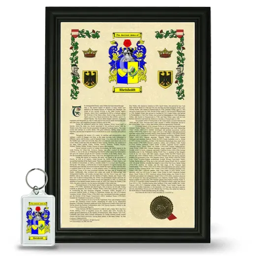 Rheinholdt Framed Armorial History and Keychain - Black