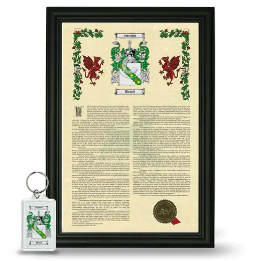 Ricard Framed Armorial History and Keychain - Black