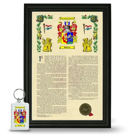 Riedstra Framed Armorial History and Keychain - Black