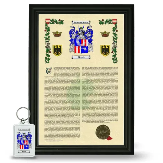 Riegels Framed Armorial History and Keychain - Black